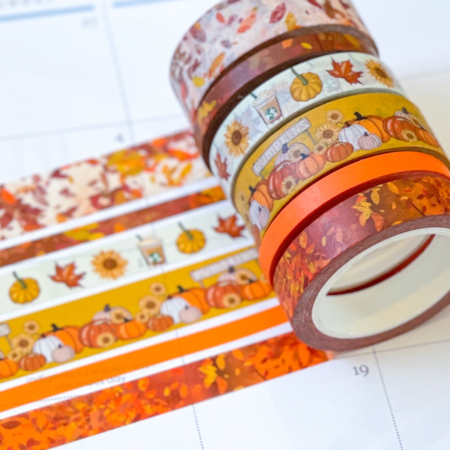 Winter Snowman Snowy Trees Forest Periwinkle Washi Tape Set (#W006